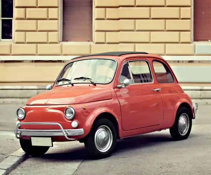 Fiat 500 rot Fiat 500 rot